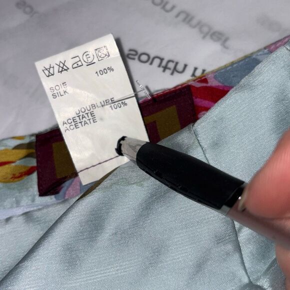 Renato Nucci Vintage Silk Floral 90s Pencil Skirt Knee Length size US 4 EU‎ 38 - Picture 9 of 9